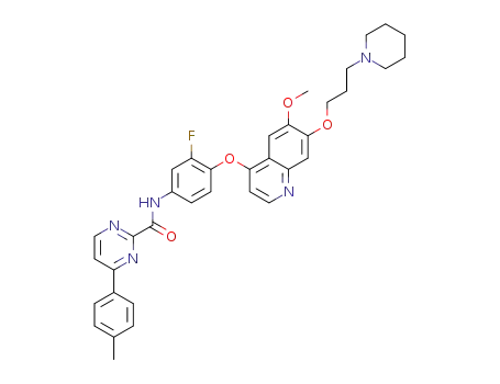 N-[3-fluoro-4-[[6-methoxy-7-[3-(1-piperidinyl)propoxy]quinoline-4-yl]oxy]phenyl]-4-(4-methylphenyl)pyrimidine-2-carboxamide