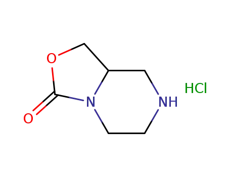 Molecular Structure of 1212327-95-1 ((R)-Hexahydro-oxazolo[3,4-a]pyrazin-3-one hydrochloride)