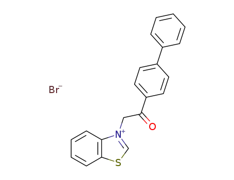 Molecular Structure of 7469-60-5 (3-[2-(biphenyl-4-yl)-2-oxoethyl]-1,3-benzothiazol-3-ium)