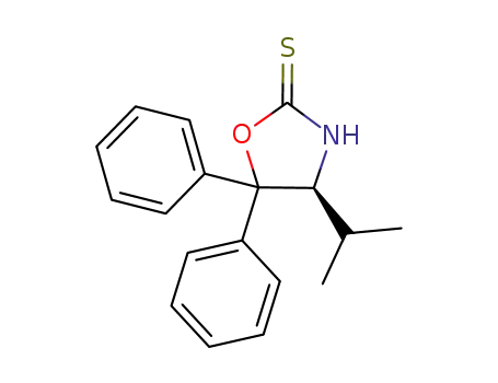 Molecular Structure of 191274-53-0 ((S)-4-ISOPROPYL-5,5-DIPHENYLOXAZOLIDINE-2-THIONE)
