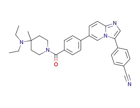 4-(6-(4-(4-(diethylamino)-4-methylpiperidine-1-carbonyl)phenyl)imidazo[1,2-a]pyridin-3-yl)benzonitrile