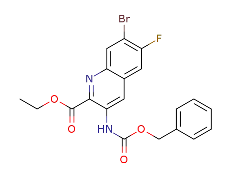 ethyl 3-{[(benzyloxy)carbonyl]amino}-7-bromo-6-fluoroquinoline-2-carboxylate