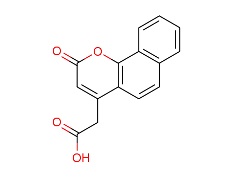 Molecular Structure of 101999-46-6 (2-(2-oxobenzo[h]chromen-4-yl)acetic acid)