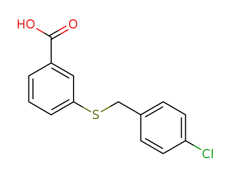 Molecular Structure of 1367928-40-2 (3-((4-chlorobenzyl)thio)benzoic acid)