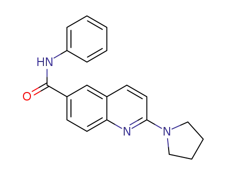 Molecular Structure of 1637482-96-2 (N-phenyl-2-(pyrrolidin-1-yl)quinoline-6-carboxamide)