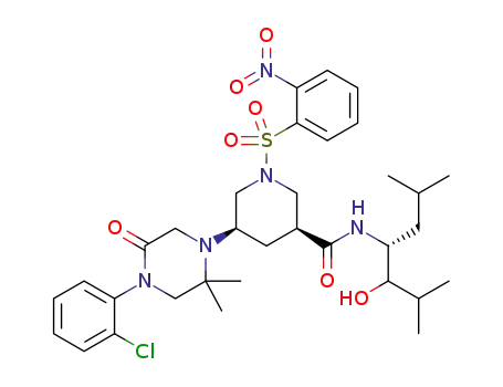 (3S,5R)-5-[4-(2-chlorophenyl)-2,2-dimethyl-5-oxopiperazin-1-yl]-N-[(1R)-2-hydroxy-1-isobutyl-3-methylbutyl]-1-(2-nitrophenyl)sulfonylpiperidine-3-carboxamide