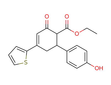 ethyl 6-(4-hydroxyphenyl)-2-oxo-4-(thiophen-2-yl)cyclohex-3-enecarboxylate