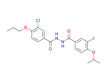 Molecular Structure of 1608146-89-9 (3-chloro-N'-(3-iodo-4-isopropoxybenzoyl)-4-propoxybenzohydrazide)