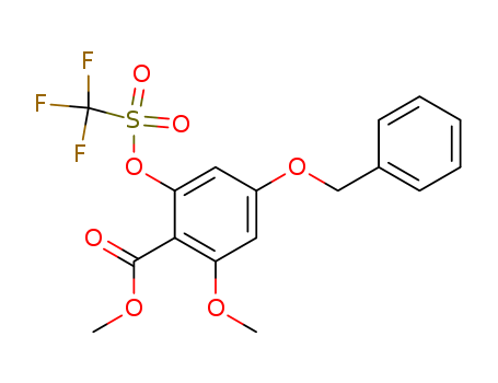Benzoic acid, 2-methoxy-4-(phenylmethoxy)-6-[[(trifluoromethyl)sulfonyl]oxy]-, methyl ester
