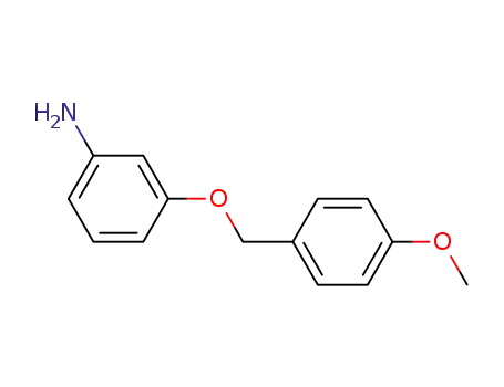 Molecular Structure of 131770-85-9 (BenzenaMine, 3-[(4-Methoxyphenyl)Methoxy]-)