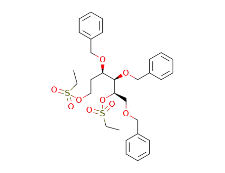 Molecular Structure of 1421782-15-1 ((2R,3R,4R)-1,3,4-tris(benzyloxy)hexane-2,5-diethylsulfonate)