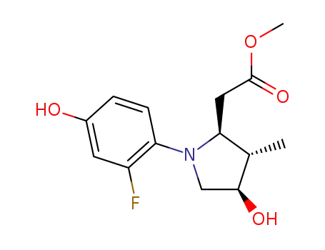methyl 2-((2S,3S,4R)-1-(2-fluoro-4-hydroxyphenyl)-4-hydroxy-3-methylpyrrolidin-2-yl)acetate