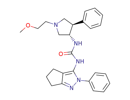 1-((3S,4R)-1-(2-methoxyethyl)-4-phenylpyrrolidin-3-yl)-3-(2-phenyl-2,4,5,6-tetrahydrocyclopenta[c]pyrazol-3-yl)urea