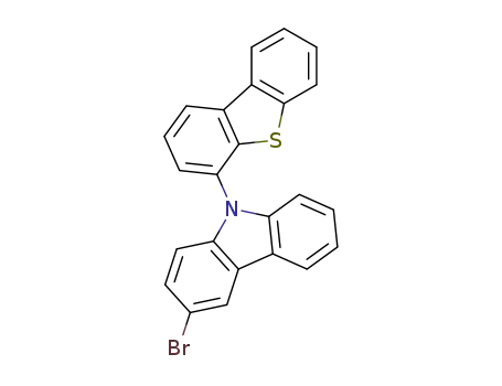 Molecular Structure of 1345970-20-8 (3-BroMo-9-dibenzothiophen-4-yl-9H-carbazole)
