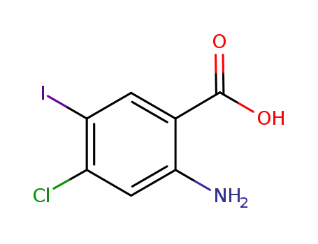 Molecular Structure of 540501-04-0 (2-AMino-4-chloro-5-iodo-benzoic acid)