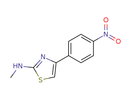 Molecular Structure of 91260-88-7 (4-{4-nitrophenyl}-2-(methylamino)-1,3-thiazole)