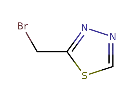 Molecular Structure of 499770-90-0 (2-(BROMOMETHYL)-1,3,4-THIADIAZOLE,97%)