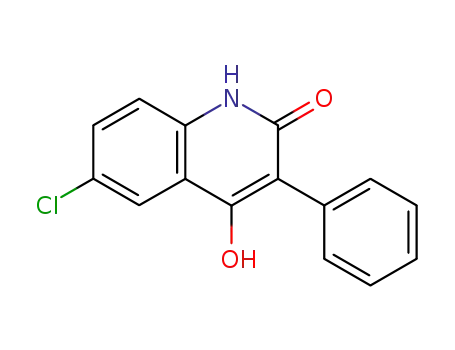 Molecular Structure of 28563-18-0 (6-chloro-4-hydroxy-3-phenyl-2(1H)-quinolinone)