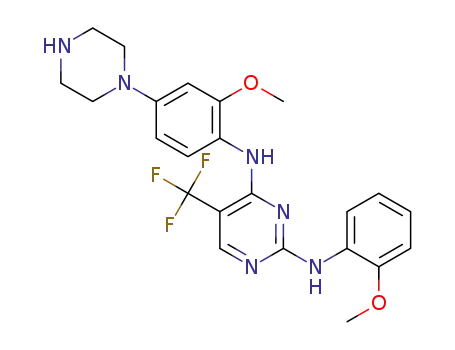 C<sub>23</sub>H<sub>25</sub>F<sub>3</sub>N<sub>6</sub>O<sub>2</sub>