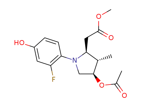 methyl 2-((2S,3S,4R)-4-acetoxy-1-(2-fluoro-4-hydroxyphenyl)-3-methylpyrrolidin-2-yl)acetate