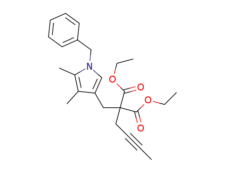 diethyl 2-((1-benzyl-4,5-dimethyl-1H-pyrrol-3-yl)methyl)-2-(but-2-yn-1-yl)malonate