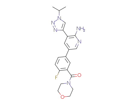 (5-(6-amino-5-(1-isopropyl-1H-1,2,3-triazol-4-yl)pyridin-3-yl)-2-fluorophenyl)(morpholino)methanone