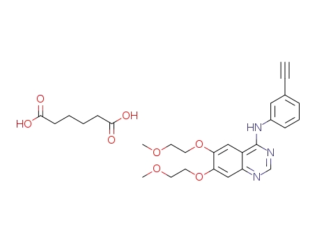 Molecular Structure of 1429636-54-3 ([6,7-bis(2-methoxyethoxy)-4-chinazolinyl](3-ethynylphenyl)amine adipinate)