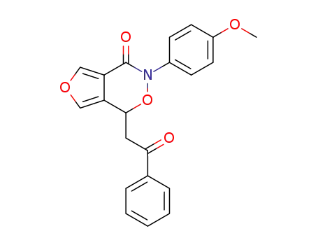 Molecular Structure of 1417888-44-8 (1-(benzoylmethyl)-3-(p-methoxyphenyl)-1H-furo[3,4-d][1,2]oxazin-4-one)