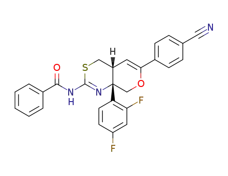 N-[(4aR,8aS)-6-(4-cyanophenyl)-8a-(2,4-difluorophenyl)-4,4a,8,8a-tetrahydropyrano[3,4-d][1,3]thiazin-2-yl]benzamide