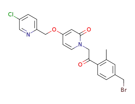 1-[2-(4-bromomethyl-2-methyl-phenyl)-2-oxo-ethyl]-4-(5-chloro-pyridin-2-ylmethoxy)-1H-pyridin-2-one