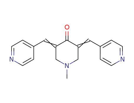 4-Piperidinone, 1-methyl-3,5-bis(4-pyridinylmethylene)-