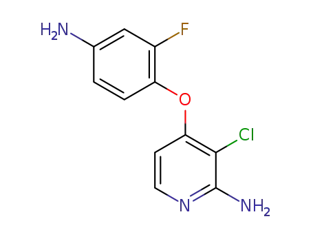 Molecular Structure of 1401415-16-4 (4-(4-amino-2-fluorophenyloxy)-3-chloropyridine-2-amine)