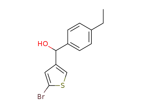 Molecular Structure of 1547297-58-4 ((5-bromo-3-thienyl)(4-ethylphenyl)methanol)