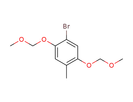 Molecular Structure of 681473-22-3 (Benzene, 1-bromo-2,5-bis(methoxymethoxy)-4-methyl-)