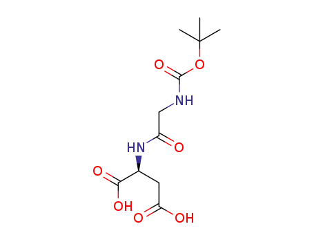 Molecular Structure of 142021-53-2 (L-Aspartic acid, N-[N-[(1,1-dimethylethoxy)carbonyl]glycyl]-)