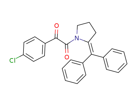 Molecular Structure of 1620212-19-2 (1-(4-chlorophenyl)-2-[2-(diphenylmethylene)pyrrolidin-1-yl]ethane-1,2-dione)