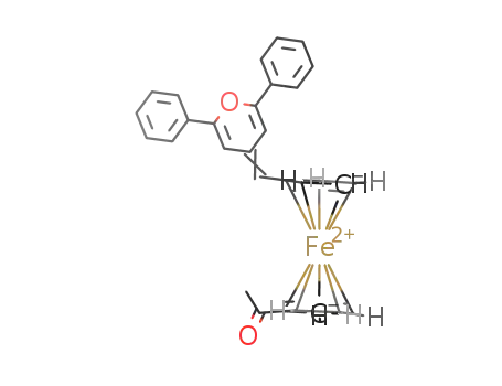 1-acetyl-1'-[(2,6-diphenyl-4H-pyran-4-ylidene)methyl]ferrocene