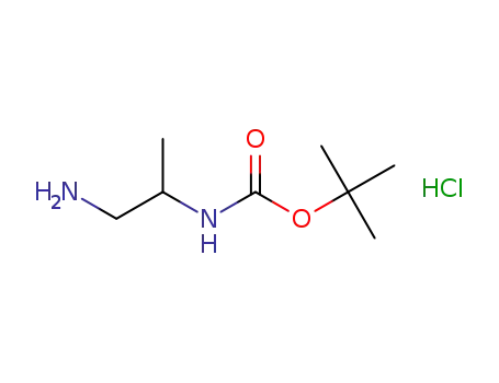 Molecular Structure of 1179361-32-0 (2-N-BOC-propane-1,2-diamine-HCl)