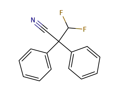 Molecular Structure of 1427-12-9 (α-difluoromethyldiphenyl acetonitrile)