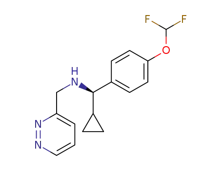 Molecular Structure of 1414778-35-0 ([(R)-cyclopropyl-(4-difluoromethoxyphenyl)methyl]pyridazin-3-ylmethylarnine)