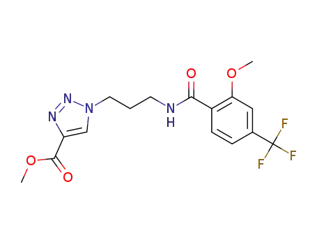 1-[3-(2-methoxy-4-trifluoromethyl-benzoylamino)-propyl]-1H-[1,2,3]triazole-4-carboxylic acid methyl ester
