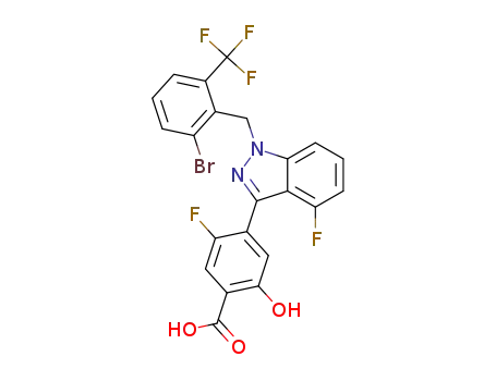 4-(1-(2-bromo-6-(trifluoromethyl)benzyl)-4-fluoro-1H-indazol-3-yl)-5-fluoro-2-hydroxybenzoic acid