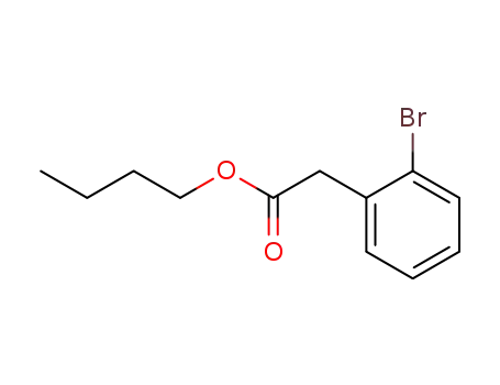 Molecular Structure of 93579-02-3 (Benzeneacetic acid, 2-bromo-, butyl ester)