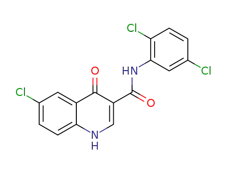 Molecular Structure of 1636164-11-8 (6-chloro-4-oxo-N'-(2,5-dichlorophenyl)-1,4-dihydroquinoline-3-carboxamide)