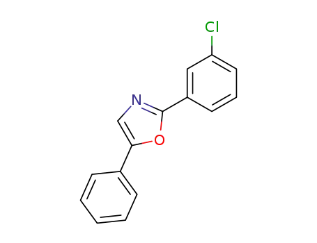 Molecular Structure of 57000-63-2 (2-(3-chlorophenyl)-5-phenyl-1,3-oxazole)
