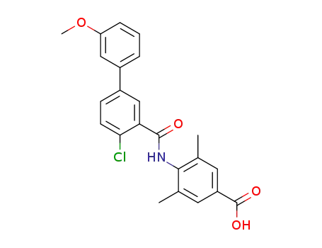 4-(4-chloro-3'-methoxybiphenyl-3-ylcarboxamido)-3,5-dimethylbenzoic acid