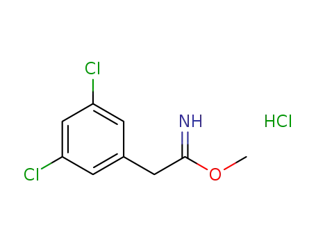 Molecular Structure of 1196155-85-7 (methyl 3,5-dichlorobenzeneethanimidate hydrochloride)