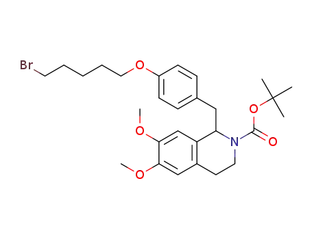 tert-butyl 1-(4-((5-bromopentyl)oxy)benzyl)-6,7-dimethoxy-3,4-dihydroisoquinoline-2(1H)-carboxylate