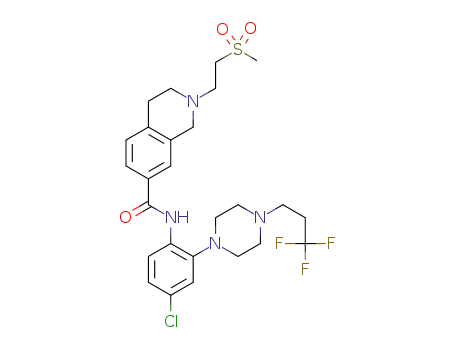 N-(4-chloro-2-(4-(3,3,3-trifluoropropyl)piperazin-1-yl)phenyl)-2-(2-(methylsulfonyl)ethyl)-1,2,3,4-tetrahydroisoquinoline-7-carboxamide
