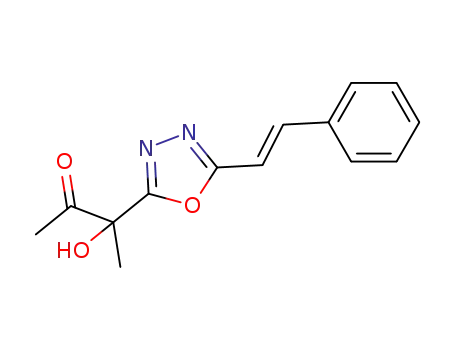 3-hydroxy-3-{5-[(E)-2-phenyl-1-ethenyl]-1,3,4-oxadiazol-2-yl}-2-butanone